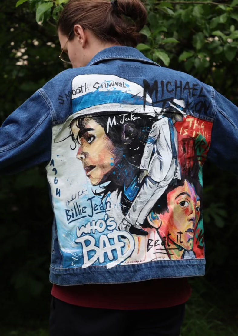 Custom Michael Jackson - Story / Jacket Handmade Painting