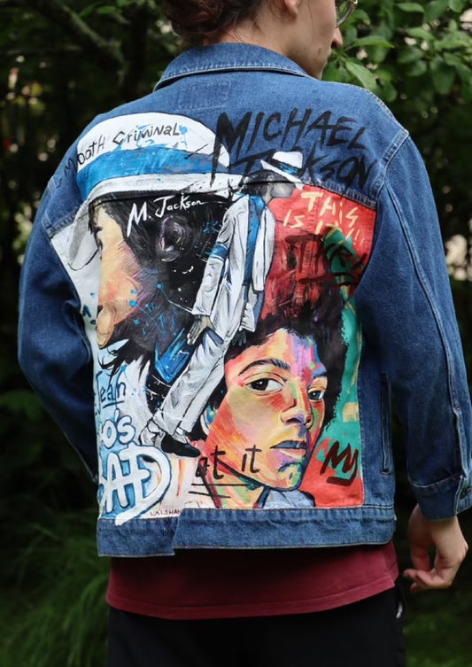Custom Michael Jackson - Story / Jacket Handmade Painting