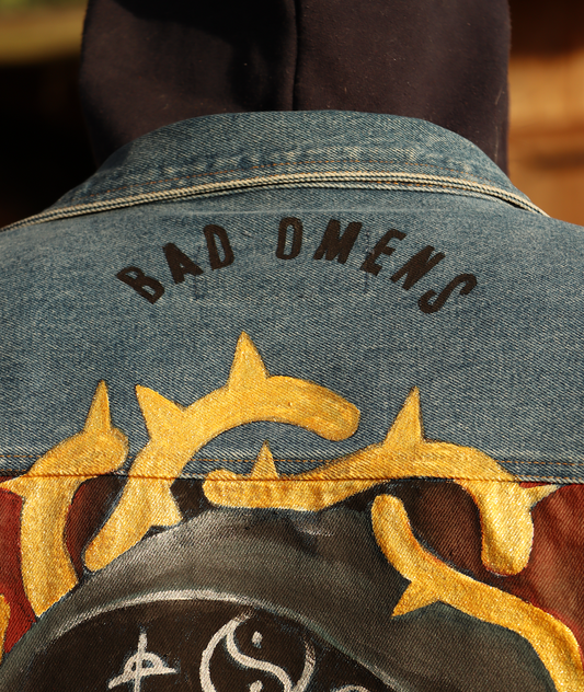 Custom Bad Omens / Handmade painting Jacket veste customisée art