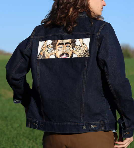 Custom Post Malone/ Jacket Handmade Painting