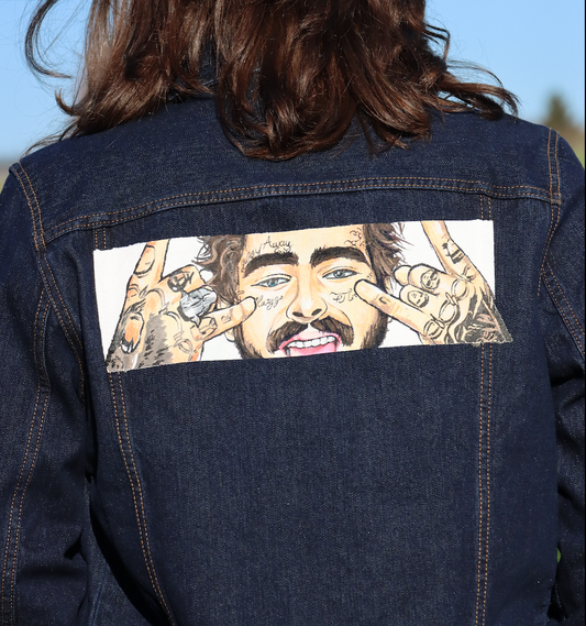 Custom Post Malone/ Jacket Handmade Painting