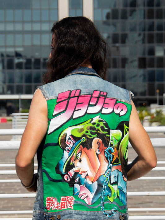 Custom Jojo's Bizarre Adventure / Handmade painting Jacket veste customisée art