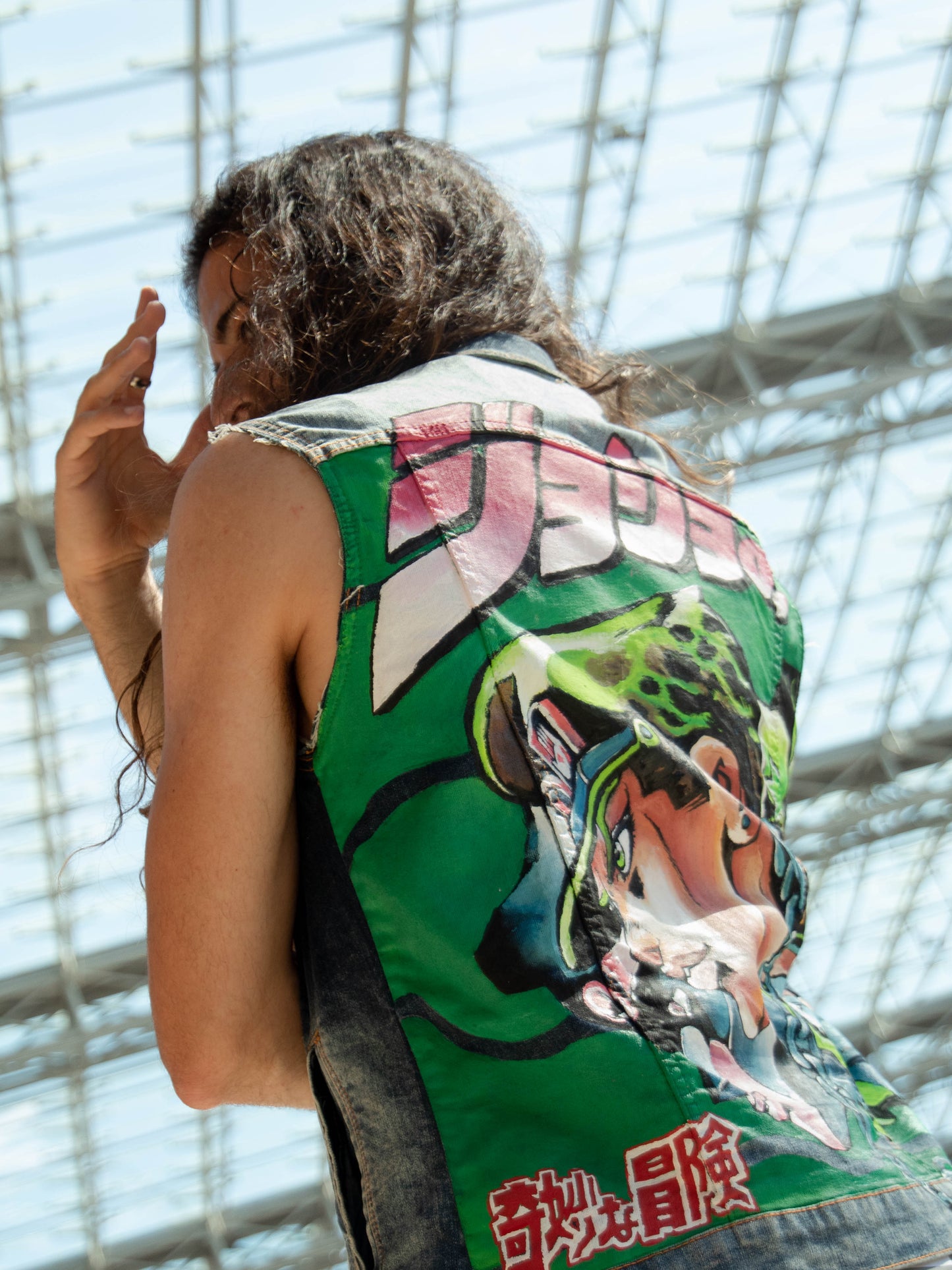 Custom Jojo's Bizarre Adventure / Handmade painting Jacket veste customisée art