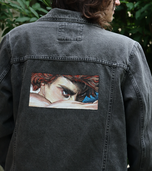Custom Lucifer / Handmade painting Jacket veste customisée art