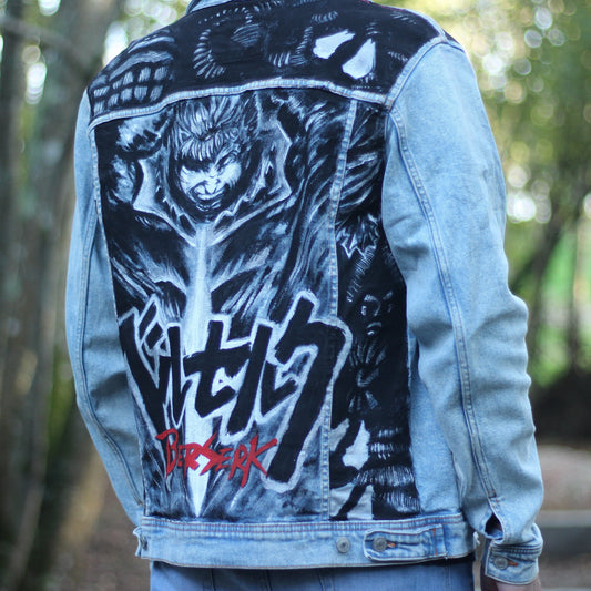 Custom Berserk / Handmade painting Jacket veste customisée art