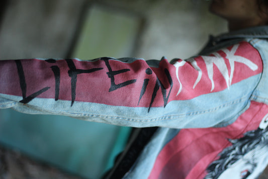 Custom Machine Gun Kelly / Handmade painting Jacket veste customisée art