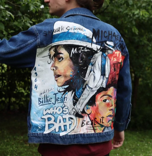 Custom Michael Jackson - Story / Jacket Handmade Painting
