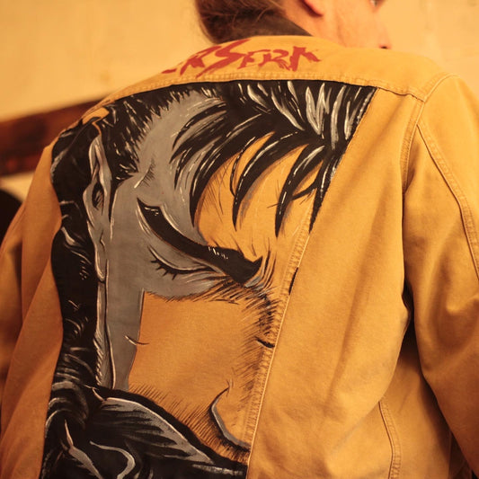 Custom Berserk - Guts / Handmade painting Jacket veste customisée art