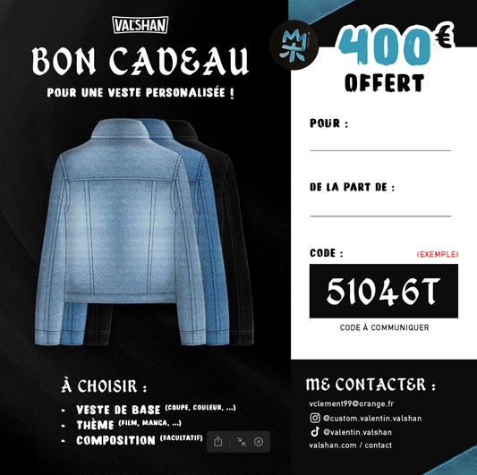 Carte Cadeau d'une valeur de 400€