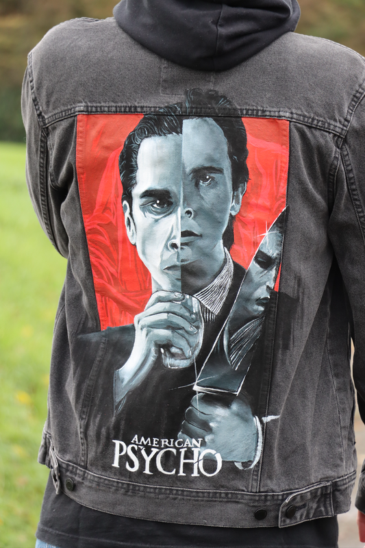 Custom American Psycko / Handmade painting Jacket veste customisée art