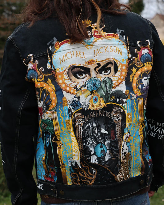 Custom Michael Jackson - Dangerous / Jacket Handmade Painting