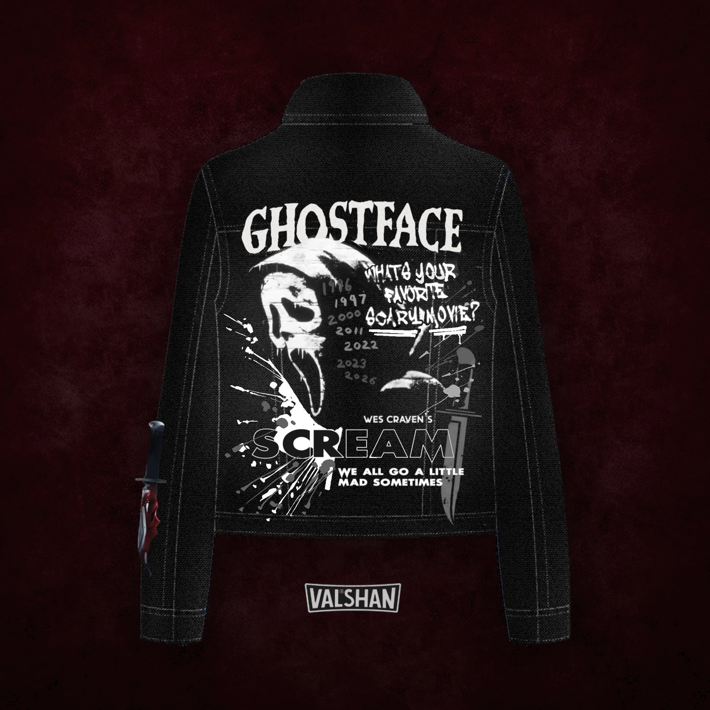 Réservation Custom Scream V2 / Jacket Handmade Painting (ACOMPTE)