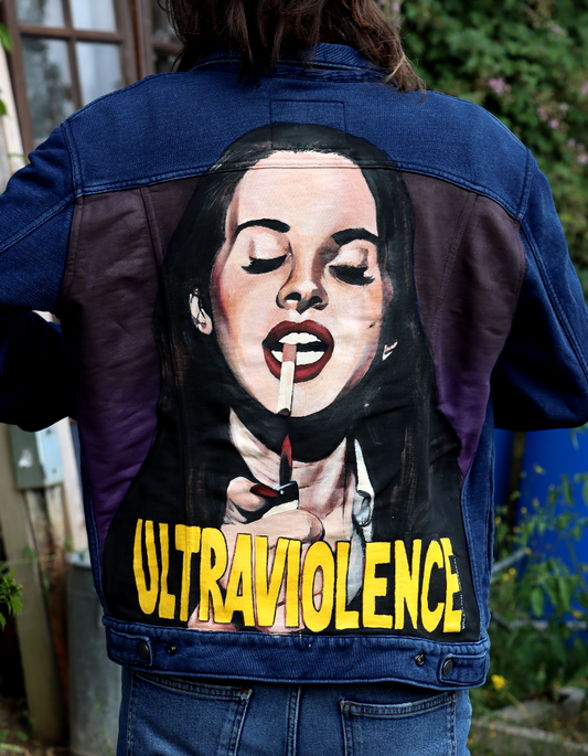 Custom Lan Del Rey - Ultraviolence / Handmade painting Jacket veste customisée art