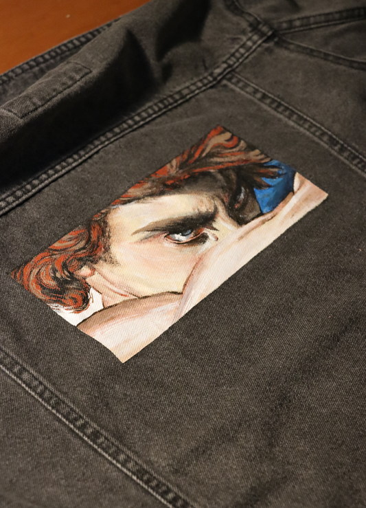 Custom Lucifer / Handmade painting Jacket veste customisée art