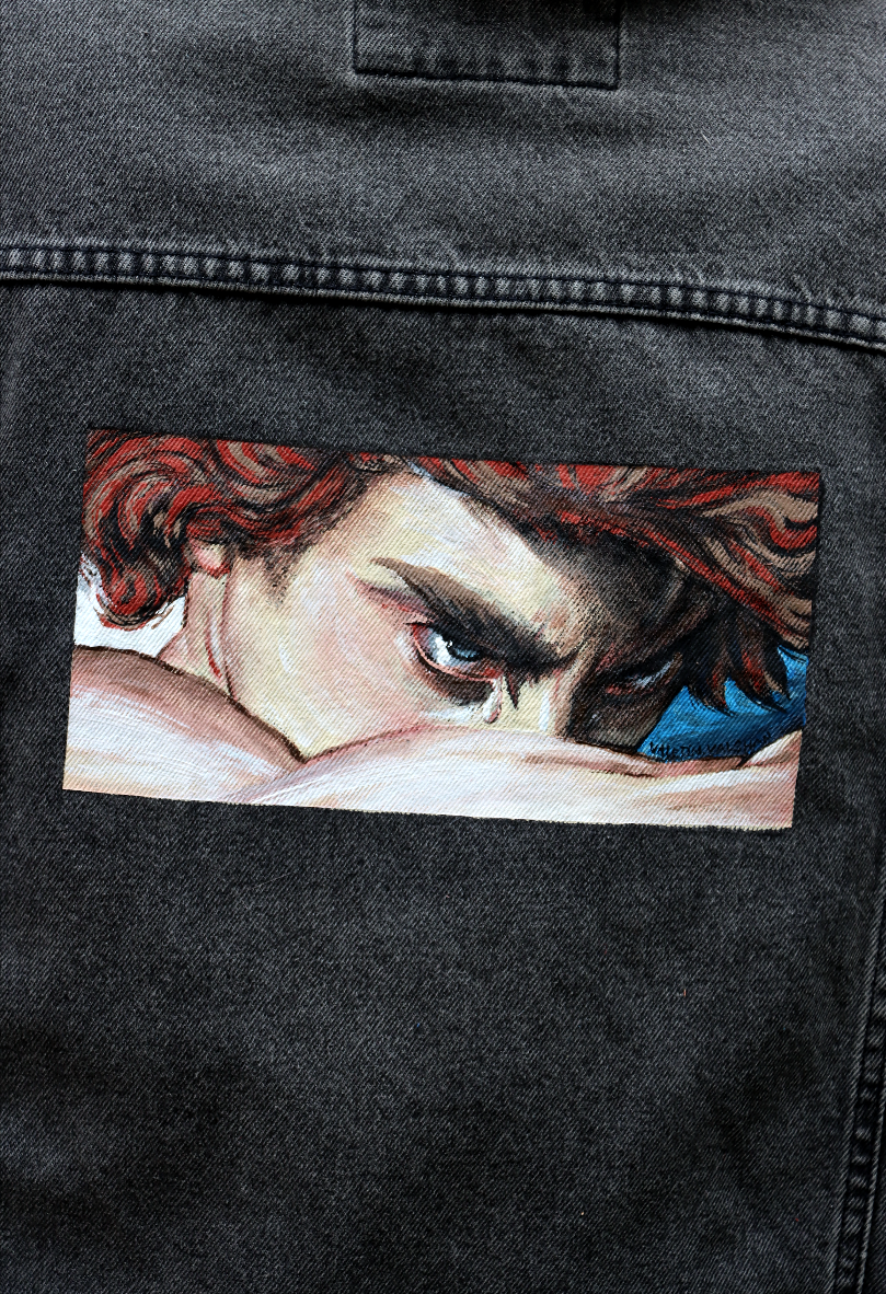 Custom Lucifer / Handmade painting Jacket veste customisée art