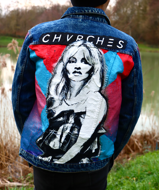 Custom CHVRCHES / Handmade painting Jacket veste customisée art