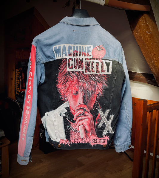 Custom Machine Gun Kelly - Mainstream Sellout / Handmade painting Jacket veste customisée art