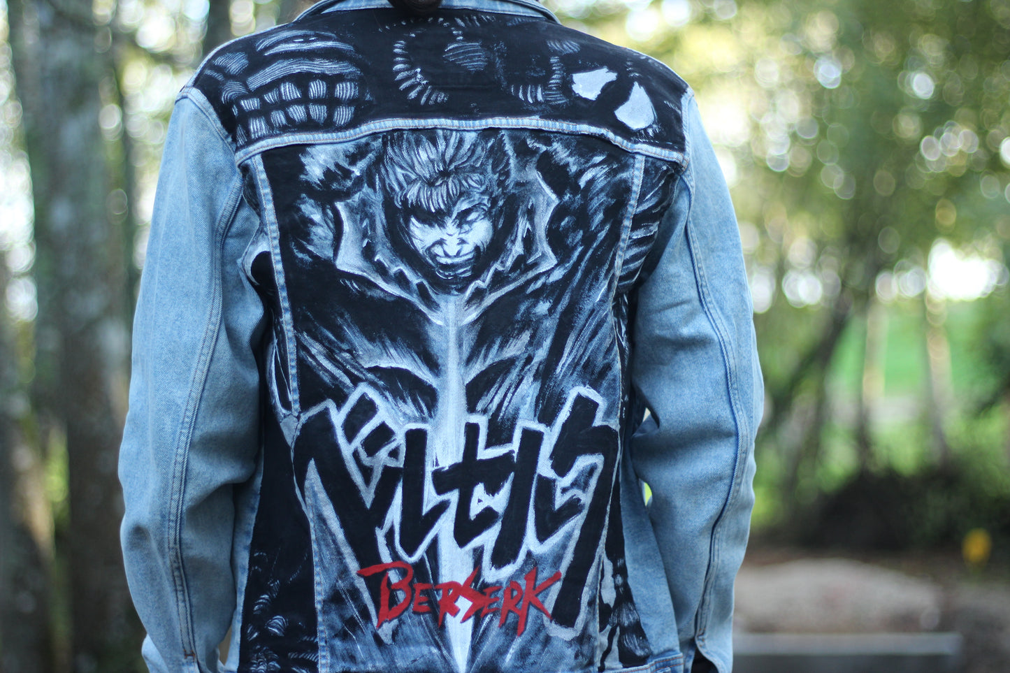 Custom Berserk / Handmade painting Jacket veste customisée art