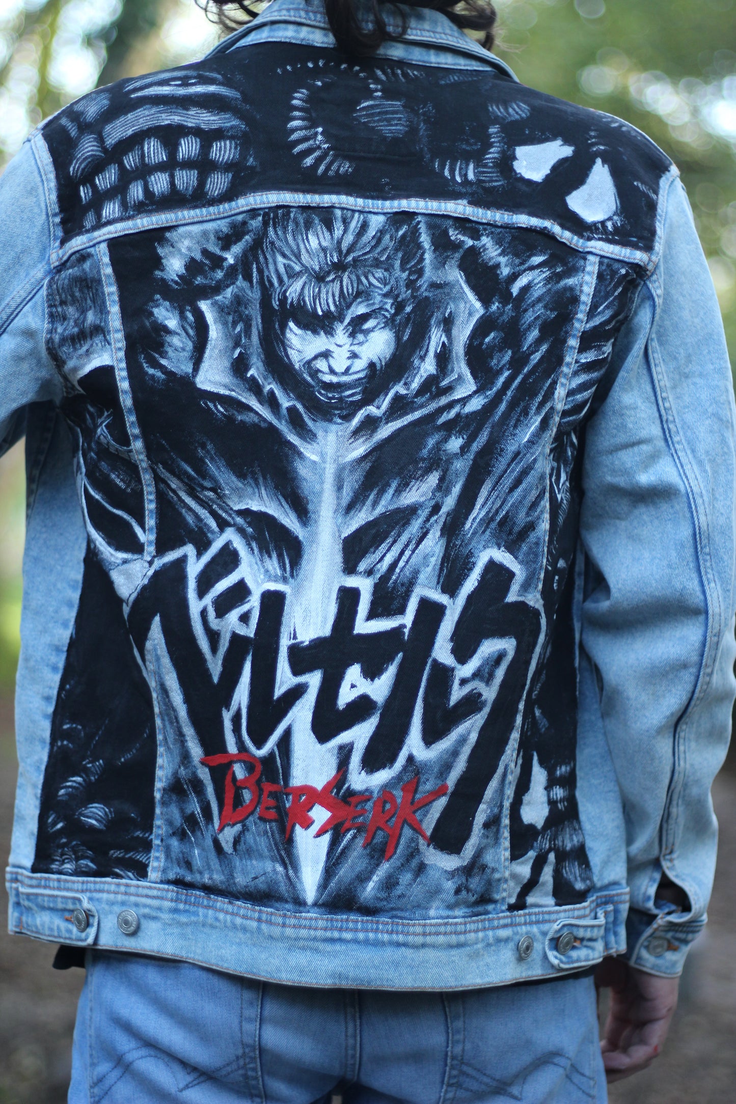 Custom Berserk / Handmade painting Jacket veste customisée art