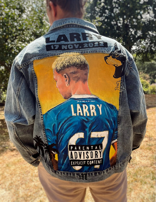 Custom Larry / Handmade painting Jacket veste customisée art